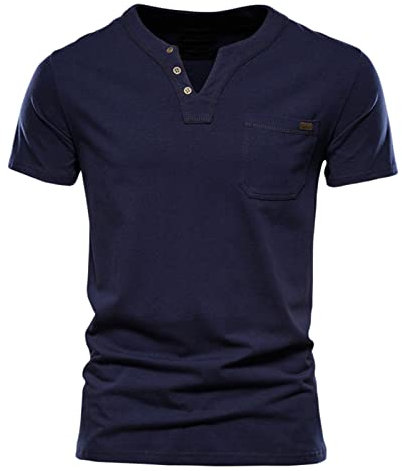 Generisch Herren T-Shirt V-Ausschnitt Kurzarm Oversized Basic Male Tee aus Baumwolle Leichtes V-Neck Oberteil Tshirt Herren Weiß V Ausschnitt Weißes T-Shirt Herren Für Anzug Shirt Herren V Ausschnitt