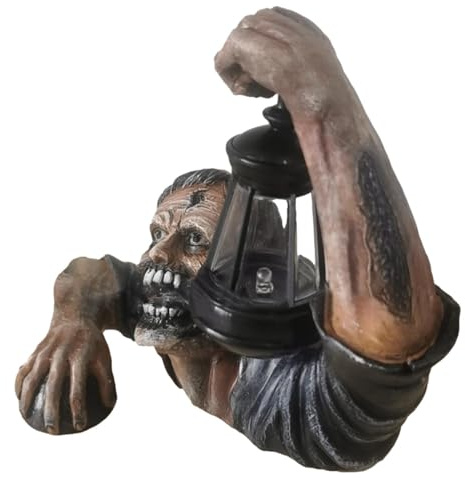 Generico Scary Haloween Statue - Horror Garden Statues,Haloween Decorations Zombie Statue with Lantern, Horror Garden Sculpture Decorations