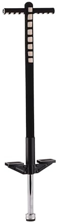 Pogo Stick Relaxdays per Bambini, Bastone Elastico Fino a 35 kg, Imbottito, da Esterno, Antiscivolo, Acciaio Inox, Nero
