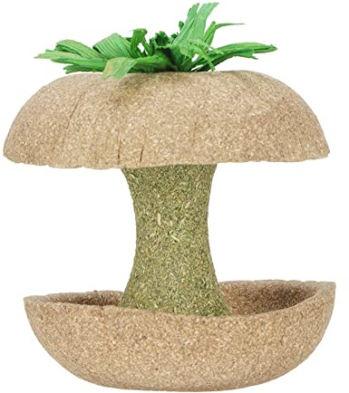 Pssopp Core Hamster Bowl, Jouet à Mâcher Timothy Grass pour Hamsters Nains et Rats Dorés, Alimentation Ergonomique et Plaisir de Recherche de Nourriture