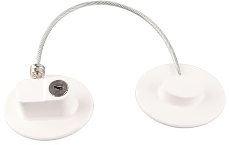 Kühlschrankschloss, starkes ABS-Kühlschrankschloss aus Metall, Kombinationsdesign, Schrankschlösser mit 3-stelliger Kombination für Gefrierschubladen, Luftfritteuse, Schränke, (FQ3 white)