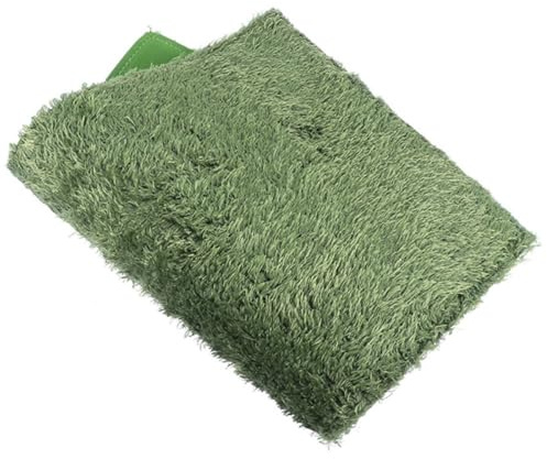 Alasum Tappeto per Rettili Domestici in Cotone Finto Prato 40X25 CM Tappetino Lavabile per Terrari di Serpenti Tartarughe e Lucertole Accessorio per Animali Striscianti e Anfibi