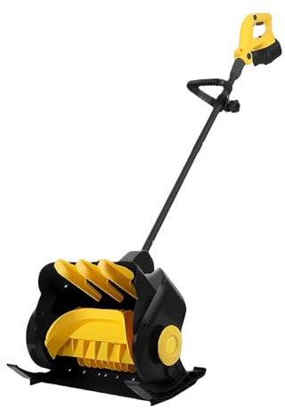 Pala Da Neve Elettrica Pala Da Neve Senza Fili Spazzaneve a Batteria 21V Da 16 Pollici Soffiatore Neve Compatto E Portatile Con Manico Pieghevole per Vialetti E Marciapiedi(Battery x1)
