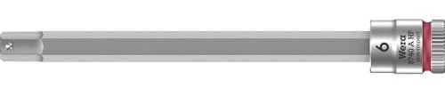 'Wera 05003338001 8740 Cyclops A HF Bitnuss with 1/4 Inch Drive 6.0 x 100 mm with Holding Function 6.0 x 100 mm, Red