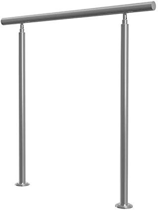 CGF-Haltegriff 100 cm Handlauf mit Zubehörsatz, 3 Stufen Verstellbarer Treppenhandlauf Passend für 1 oder 3 Stufen, 304 Edelstahl-Treppengeländer für Innen-Außen-Gartenstufen