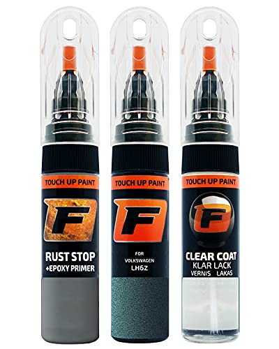 FIRANTO Lackstift Autolack Reparaturset für VW/Volkswagen LH6Z Bambusgarden Green - 3-in-1 Autolack Kratzer Reparaturstift 15ml Grundierung, Klarlack
