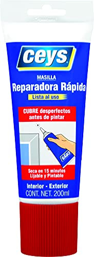 Ceys - Masilla reparadora rápida - Aplicación rápida y fácil - Color blanco - 200ML