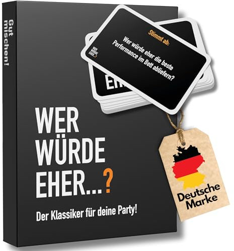 Wer Würde Eher Partyspiel 110 lustige Fragen [Eisbrecher und Stimmungsgarant] für Deine Party | Langer Spielspaß | Gesprächsstoff | Wichteln Weihnachten Silvester Geburtstags Geschenk