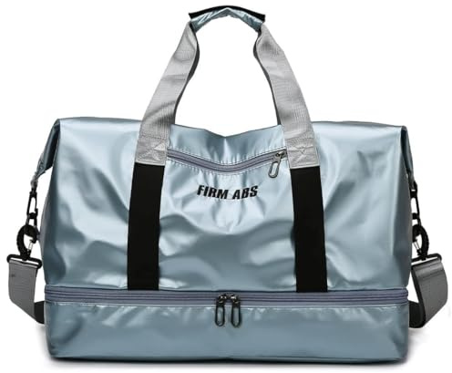 LEcylankEr Sporttasche Herren Damen Reisetasche Groß mit Schuhfach Wasserdichter Gym Bag mit Nassfach Sporttaschen Groß für Training Geschäftsreisen Shopping Fitness(Blau)