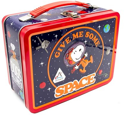 AQUARIUS Peanuts Artemis Fun Box – Robusta scatola di latta con manico in plastica e copertina frontale in rilievo, con licenza ufficiale Artemis Artemis, merce e regalo da collezione