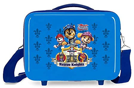 Paw Patrol Paw Patrol Rescue Knights Anpassbarer Kulturbeutel mit blauem Schultergurt 29 x 21 x 15 cm, starres ABS, 9,14 l, 0,6 kg