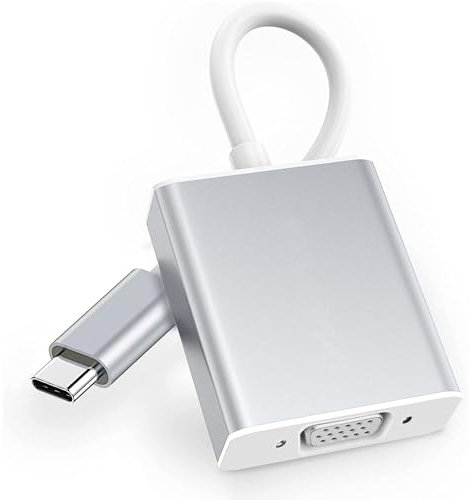 USB C to VGA Adatper for Monitor, VGA to USB C Cable Adapter Mac, USBC HDMI Converter Cord Multi-Display Video for MacBook Pro iPad Chromebook Surface and More Type C Laptop Tablet Android Phone