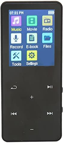 Reproductor MP3 WiFi con Bluetooth, Reproductor MP4 con Pantalla Táctil de 1,8 Pulgadas, Sonido HiFi sin Pérdidas, Reproductor de Música Digital Portátil, Batería de Larga (Negro)