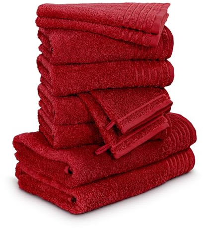 Möve Handtuchset New Classic 10-TLG Handtücher - 2x20x15cm+2x30x50cm+4x50x100cm+2x67x140cm, 100% Baumwolle, Ruby