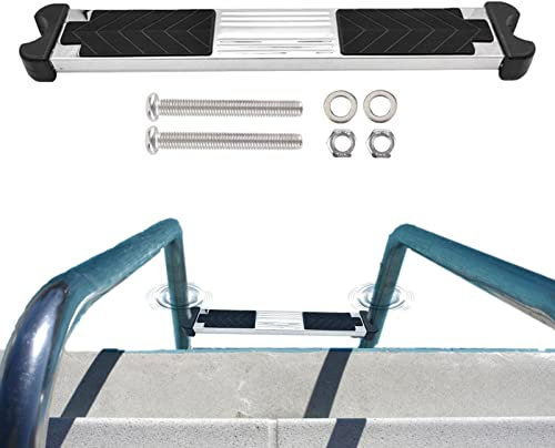 Pacienjo Pool-Stufen | Verdickte Edelstahl-Poolleiter-Ersatzstufen,Langlebige Pool-Pedalstufe für eingelassene Schwimmbecken, Poolzubehör