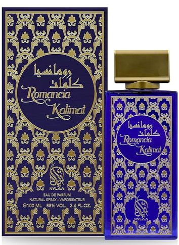 Romancia Kalimat 100ml Eau de Parfum - Arabisches Parfüm Spray - Nylaa Parfüm für Damen und Herren - Arabischer Tonka mit Zitrus-, Fruchtig-, Moschus- und Zedernholznoten