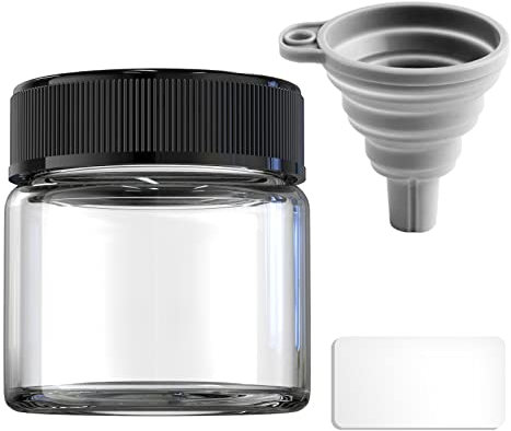 Glasprobenfläschchen, Weithals-Glasflasche Boro 3.3 mit schwarzem Deckel für Labor, Reagenzienflasche, Blatttee, Gewürze, Kräuter, Medikamente, Farbe,(47mm,40 ml,4 Stück)