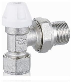 SSIMOO Backwater Locking Valve Angle Type DN15 DN20 1216 1620 Thermostat Radiator Value Adapter Brass Faucet Water Supply Ball Valve kindly (Size : 1216DN15)
