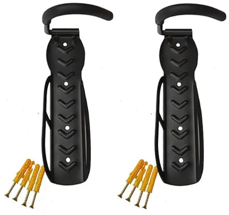 2 ganchos de montaje en pared para bicicleta, soporte para bicicleta, garaje resistente, para garaje, almacenamiento de bicicletas en interiores