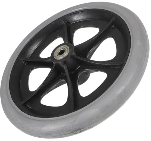 EXCEART 8 Inch Wheelchair Front Wheel Replacement Universal Fit Solid Tire Heavy Duty Sturdy Materials Quiet Rolling Quick Installation Enhanced Safety Suitable for Walker