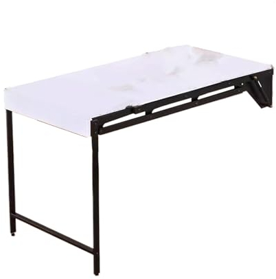 Generic Klapptisch Wandmontage Lagerregal, Hydraulische Stange, Verstellbare Tischbeine, Dichtebrett, Wandklapptisch, für Wohnzimmer Küche Schlafraum (Color : White)