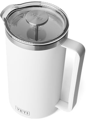 YETI Rambler Stempelkanne Mit DuraSip Keramikbeschichtung, White, 64 oz (1.9 L)