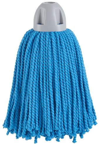 MAYA Balai à Franges Max Pro. Nettoyage Efficace et Durable des Surfaces Lisses. 100% Microfibre. Extra Absorbante et Facile à Essorer. Fil Universel. Paquet de 2 Serpillières (Bleu)