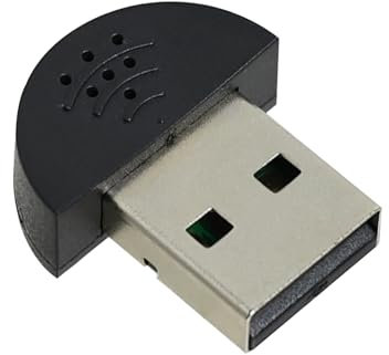 Garnirise Mini USB Microphone, Portable USB Mini Studio Speech Pc Microphone Recording Audio Mini Usb Mic Adapter PC Plug-and-play Driver-free Mac Desktop and Laptop Microphones for Computer