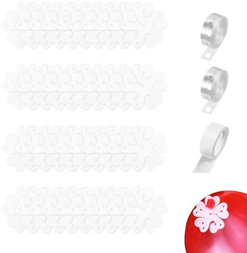 ZIJANG Attache Ballon, 100 Pièces Réutilisable Pince à Ballon, Couche Unique de Fête de Mariage Clip Style Ballons, Boucles de Ballons Clip, pour Décorations de Mariages, D'anniversaires