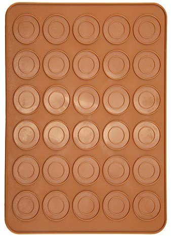 Tapis à Macarons en Silicone de qualité Supérieure, Feuille à Macarons pour la Pâtisserie, Tapis à Macarons de Forme Ronde, adapté aux Fours et aux Réfrigérateurs, avec 30 Trous