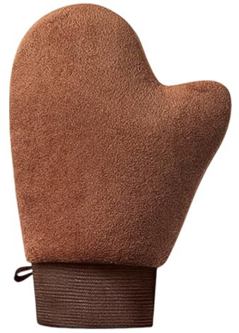 Torning Mitt - Miett auto -abbronzante con pollice | Applicatore marrone chiaro con polso elastico, guanto di abbronzatura senza sole per spray e mousse, strumento di applicazione liscio per uomini