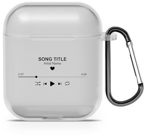 Individuelle AirPods-Hülle mit Song | Personalisierbar mit Liedtitel, Künstler oder Albumcover | Kompatibel mit AirPods 1–4, Pro, Pro 2 | Geschenkidee für Musikliebhaber