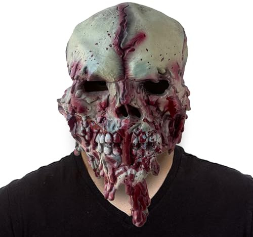 WoskjXas Gruselige Halloween Masken Horror Maske Dekoration Latex Gruselige Maske für Erwachsene Cosplay Horror Motto Party Spukhaus
