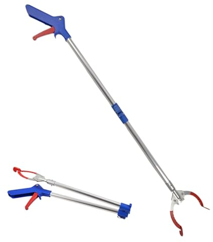 Pinza e attrezzi per la raccolta dei rifiuti, in lega di alluminio, facile da piegare, accessorio da giardino, pinza per la spazzatura, per anziani, mobilità disabili, raccolta dei rifiuti, giardino
