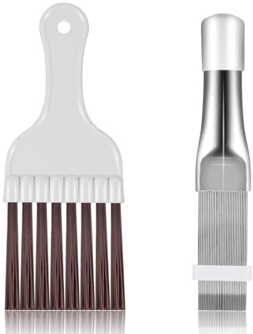 VAEIORP 2 Pezzi Spazzola per Condensatore, Pulisci Filtro Asciugatrice, Spazzola per Pulizia Condizionatore, Pettine per Condensatore Climatizzatore, Pulitore per Alette Condizionatore