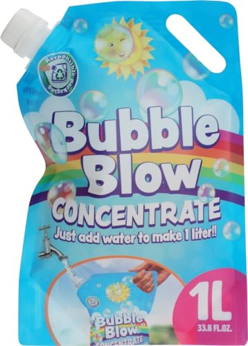 Envenzo Bubble Liquid Concentrate Refill, High Strength Bubble Mixture for Bubble Machines, Wands & Blowers, 1 Litre