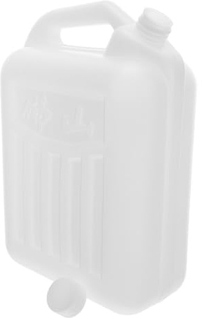 IWOWHERO Jarra de Plástico 5 Litros con Boca Ancha, Contenedor de Líquido de Grado Alimenticio, Resistente a Impactos, Reutilizable para Almacenamiento de Agua, Aceite y Productos