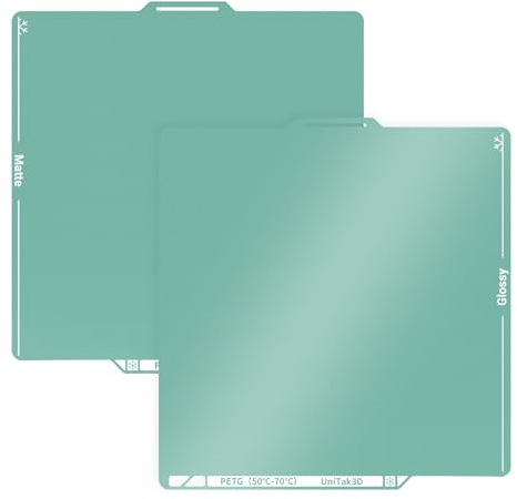 UniTak3D X2D/A1/P2S Cold Build Plate 257*257mm Piatto Double Sided Glossy+Matte Stampa a Bassa Temperatura,Strong-Adhesion Piattaforma Compatible with Bambu Lab X2D/P2S/A1/P1S/P1P/X1C/X1E Stampante 3D
