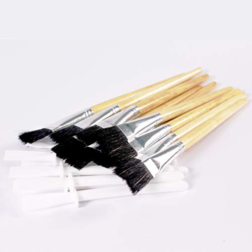 Pasting Paint Brushes and Plastic PVA Glue Spreaders Pack of 20 for Art & Crafts by BCreative ®