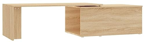 vidaXL Mesa de Centro Ordenador Escritorio Estudio Oficina Cocina Auxiliar Dormitorio Vestíbulo Café Comedor Entrada Recibidor Contrachapada Roble