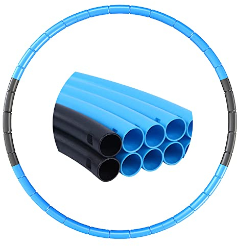 Joofang 8 Teile Kinder Hula Hoop Reifen farbig, 70cm, 240g, Abnehmbar, Tragbar Reifen, zerlegbar, klein, für Training, Sport & Spiel, Gymnastik für 6–15 Jahre alte Kinder