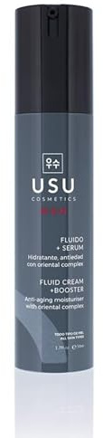 Serum + Fluid für Männer - 50 ml - Spendet Feuchtigkeit und Revitalisiert die Haut - Mit Oriental Complex, Roten Beeren und Hyaluronsäure - Geeignet für Alle Hauttypen - USU Cosmetics