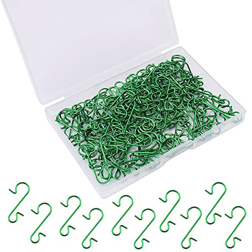 Lanjue 120PCS Christmas Bauble Ornament Hooks, S-Shaped Metal Hanger Xmas Tree Hanging Hooks for Christmas Tree Hanging Decoration