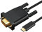 USB C to VGA Cable - 1080P Full HD Type-C Adapter, Thunderbolt 3 Converter for MacBook, Surface Book, Dell XPS, Pixelbook, Monitor, HDTV (1.8m)