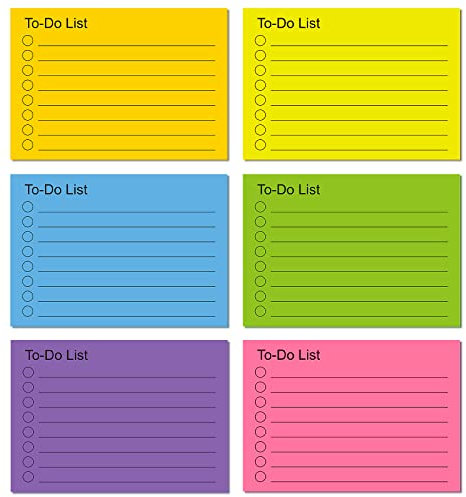 TIESOME 300 Blätter Haftnotizen, 9 Blöcken Haftnotizen To Do Liste To Do Liste Haftnotizblock Linierte Notizzettel Sticky Notes Selbstklebend für Planer Erinnerung Büro Zuhause Schule Zubehör
