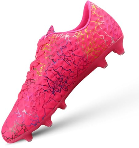 Vizari FG - Botas de fútbol para niños con tacos, unisex, para entrenamiento y partidos, tallas 25-38, Rosa., 29 EU