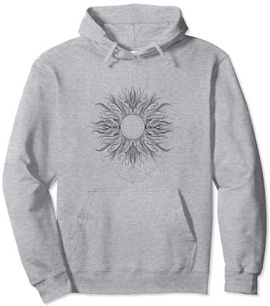 Sommer Sonne Symbol Mittsommer Sonne Fineline Tattoo Pullover Hoodie