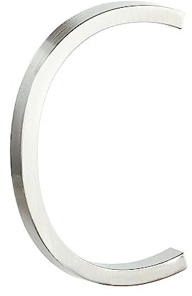 HASWARE Schwebendes Hausnummernschild: 5 Zoll (12cm) modernes Türschild – auffällig für Straßennummern (C, Silber)