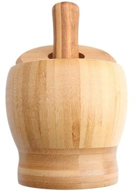 Mortier Pilon Ensemble de mortier et pilon en bois, Pot à ail, bol de broyage, outils et Gadgets de cuisine, broyeur d'herbes Pour épices, Herbes(S)