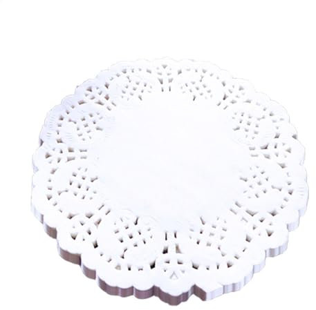 Round Paper Doilies Vintage Lace Flower bordsset 100 stycken